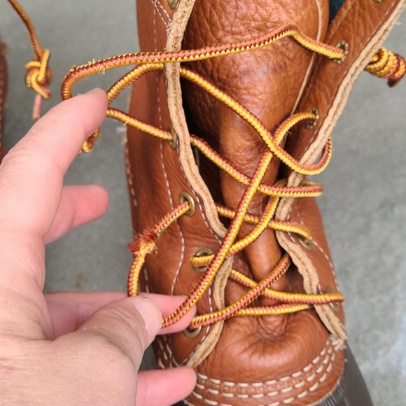 L.L.bean  flannel lined tumbled  leather  duck boo - Picture 16 of 16